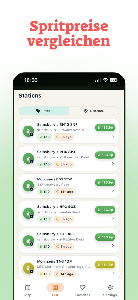 Spritpreise vergleichen